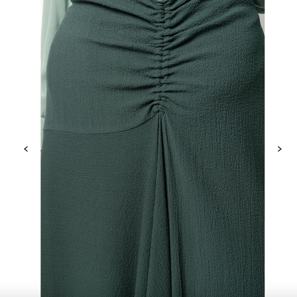 New Vince Ruched Crepe Midi Skirt - Picture 6 of 10